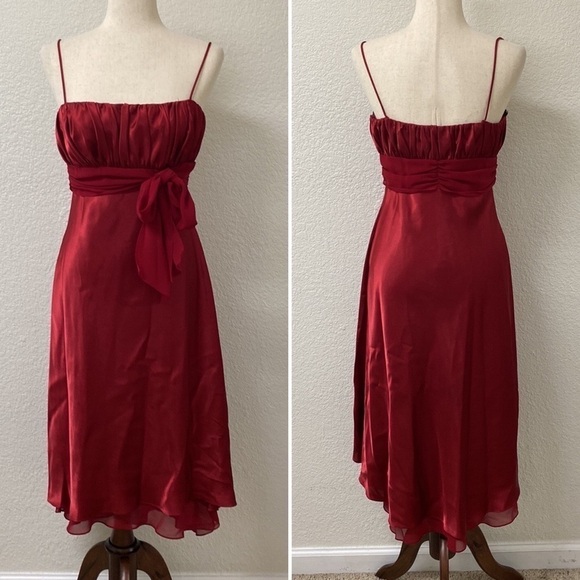 Vintage Night Way Sexy Spaghetty Strap Fit & Flare Y2K Cocktail Dress 10 - Picture 1 of 15